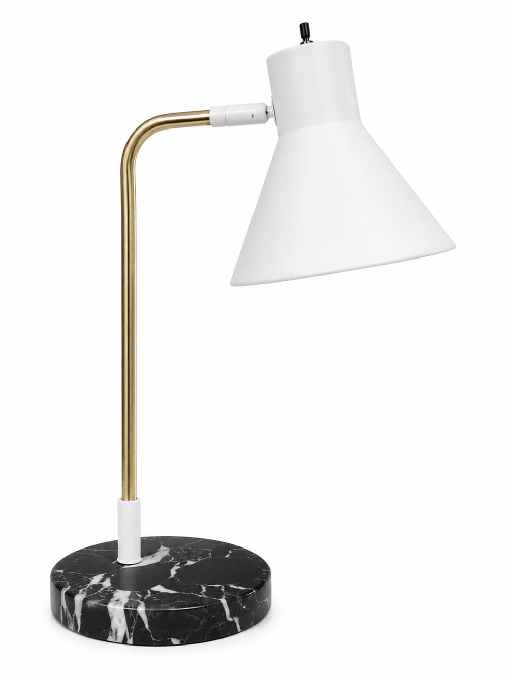 Nate Berkus Target Marble Base Desk Lamp White Brass MCM